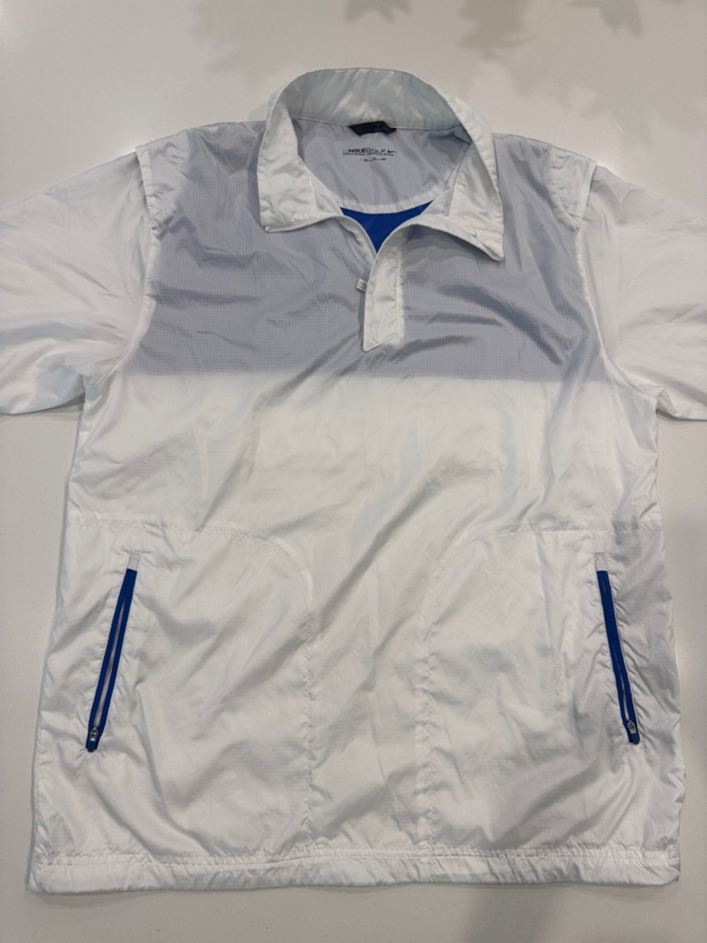 Nike GOLF White Pullover Polo with Blue Accents NWOT AMAZING! XXL
